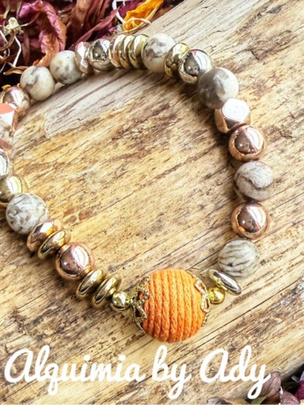 CURATED BRACELET STACK + beaded handmade bracelet + LEOPARD SKIN JASPER + - Picture 2 of 6